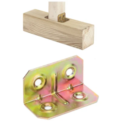 piastra giunzione angolare acciaio per pannelli travature in legno mm 50x25x25 - Immagine 1 di 2