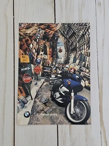 Vintage BMW The Ultimate Riding Machine Indoor Advertising Picture Postcard - Picture 1 of 3