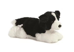 Aurora, 31566, Flopsies Border Collie, 30cm, Plüschtier, schwarz/weiß - Bild 1 von 2