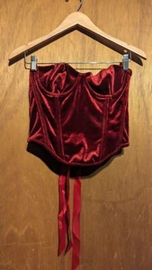 Dollskill / Widow BLOODLUST VELVET CORSET TOP LARGE NEW WITH TAGS - Picture 1 of 6