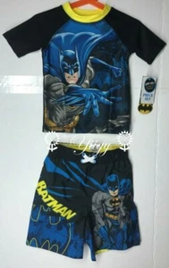 Batman Boys Swim Rashguard Trunks Shorts Set 2T NEW Auth - Bild 1 von 5