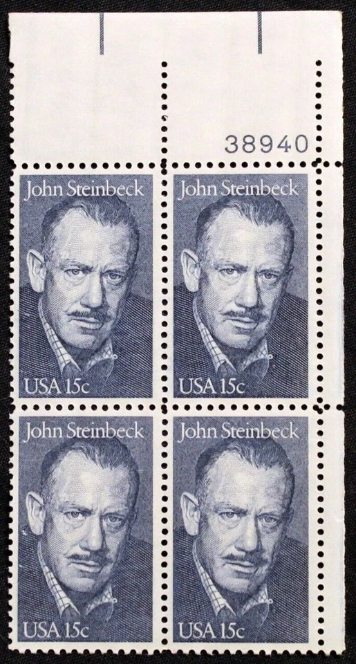 US Plate Blocks Stamps #1773 ~ 1979 15c Literary Arts: John Steinbeck MNH SP2503 - Image 1 of 1