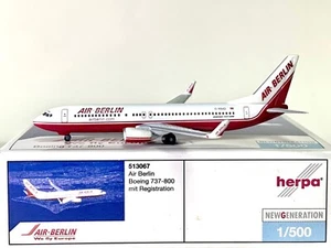 Herpa Wings Air Berlin Boeing 737-800 1:500 D-ABAD 513067 - Picture 1 of 1