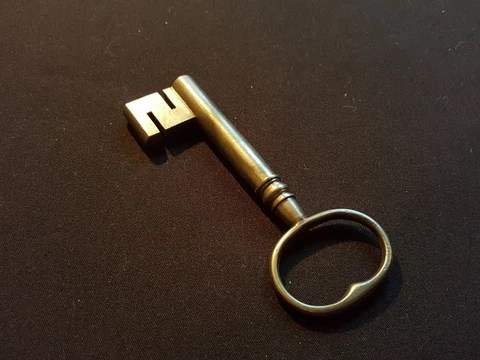 One Reclaimed Antique Cast Steel Georgian Key Door Furniture (EER270) Cover