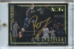2016-17 Panini Noir  Kristaps Porzingis Spotlight Signatures Dual AUTO /125 - Picture 1 of 2