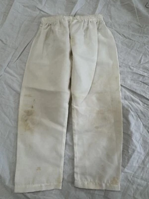 Boys Traditional Indian Pakistani Pants Cream White Stained - Image 1 of 4