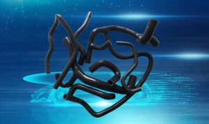 Black Silicone coolant hose for RENAULT CLIO MK/16S/WILLIAMS 1.8/2.0 16V 98 - Foto 1 di 4