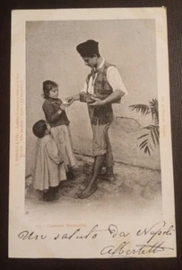 1902 costumi sorrentini (Sorrento Napoli) ed. Gargiulo & figli - intarsi e seta - Imagen 1 de 2