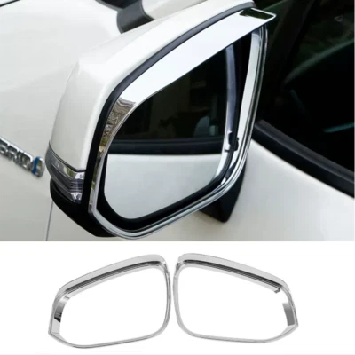 Marco de espejo retrovisor cromado cejas de lluvia para Toyota Highlander 2015-2019 Foto 1 de 4