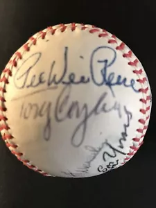 Tony Conigliaro/Lloyd Waner/Pee Wee Reese HOF/Stars/Autoren signierter Ball Echtheitszertifikat EX - Bild 1 von 9