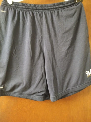 NIKE MLB MILWAUKEE BREWERS SHORT'S SIZE: LARGE PRE-OWNED Cover