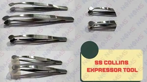 Expresor de glándula fórceps C Collins SS Meibomian para pinzas oftálmicas para ojos secos - Imagen 1 de 22