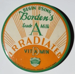 1930s Button Begin Using Borden's Grade A Milk Irradiated Vitamin D AMA VTG - Picture 1 of 5