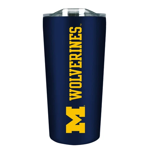 Michigan Wolverines Personalized 18oz Stainless Steel Tumbler-Customized Cover