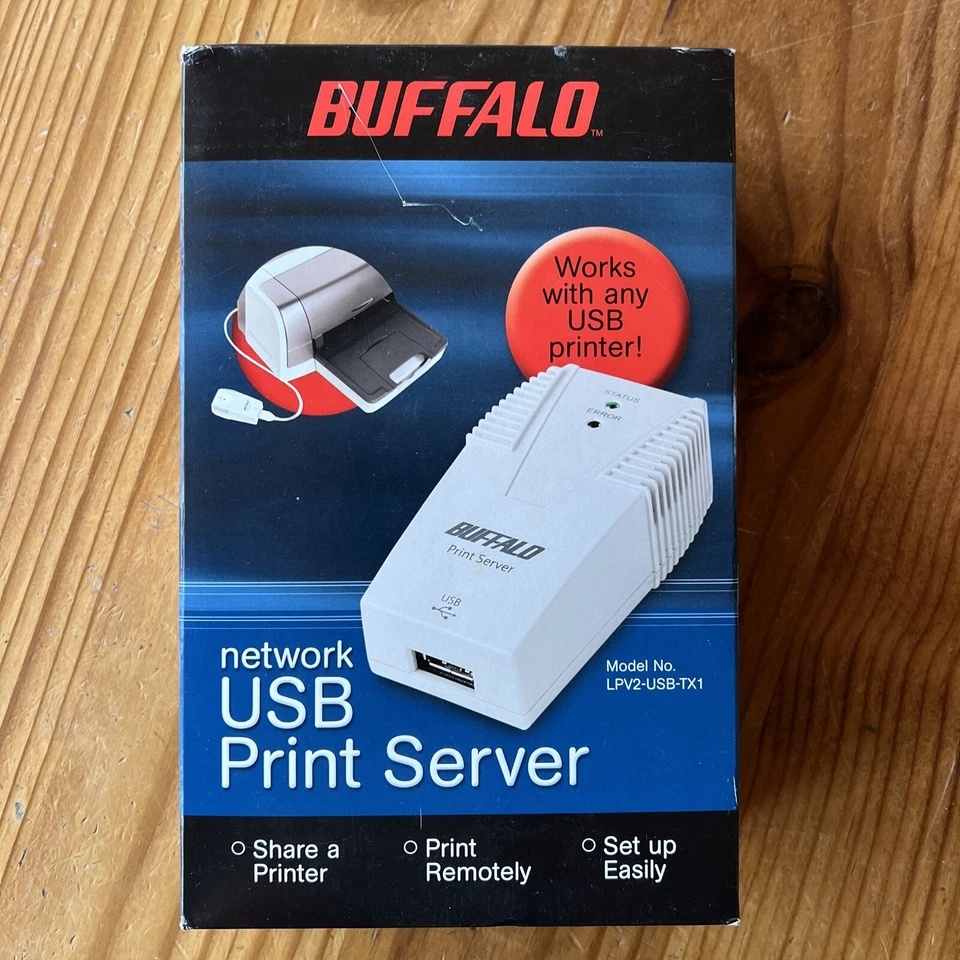Buffalo Network USB Print Server LPV2-USB-TX1 - Image 1 of 4