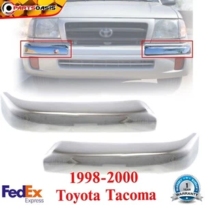 Front Bumper Moldings Trims Chrome Left & Right Side For 1998-2000 Toyota Tacoma - Picture 1 of 11