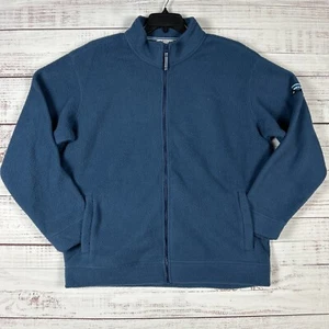 Chaqueta ORVIS Para Hombre Sherpa Vellón XL Azul Cremallera Completa Camping Pesca Río Loco - Imagen 1 de 10