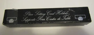 Vintage box of 6 Plated Brass Place Setting Card Holders in box T E (Eatons) Cnd - Picture 1 of 11