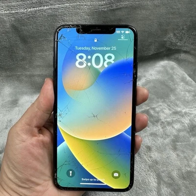 iPhone XS MAX 64GB (AT&T) работает с треснувший экран и назад - Изображение 1 из 4