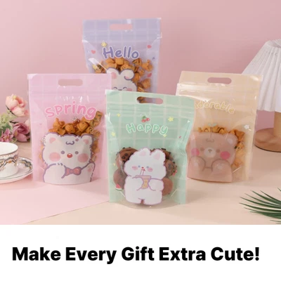 Kawaii Reusable Goodie Bags 20PCS Cute Cartoon Party Gift Pouches Random Colors - Image 1 of 4