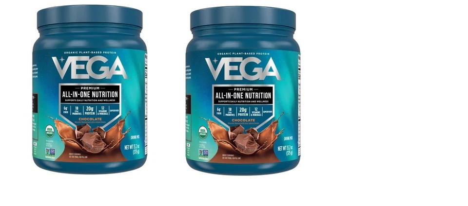 Vega Organic Protein, Premium All-In-One , Chocolate, 13.2 oz(pack of 2)exp 2027 - Image 1 of 1