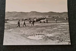 FOTO D'EPOCA  2 GUERRA  MONDIALE REGIA AERONAUTICA AEROPORTO  - Picture 1 of 4