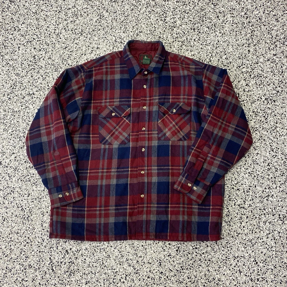 Vintage High Sierra Flannel Shirt Mens XL Red Plaid Insulated Wool Outdoor 90s - Image 1 of 4