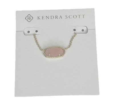 Ожерелье с подвеской для женщин Kendra Scott Elisa позолота 14 карат с розовым кварцем - Изображение 1 из 4