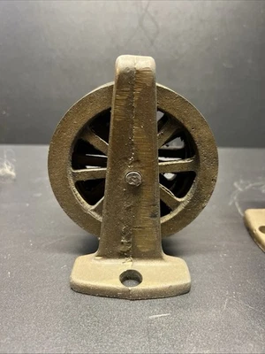 Bloque de poleas de bronce vintage de 4 velocidades para barco marítimo Foto 1 de 4