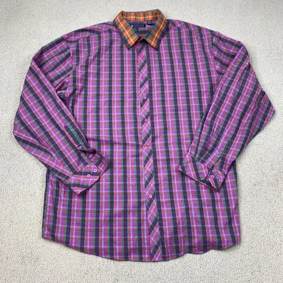 International Report Button-Up Shirt Men's 3XLT Tall Long Sleeve Multi Plaid - Image 1 of 4