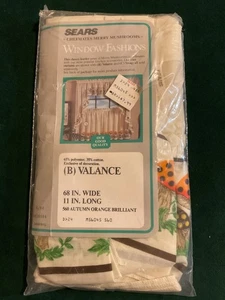 Vintage 1970s Sears Merry Mushrooms Curtain Valance 68" W x 11" L  ~ NIP - Bild 1 von 5