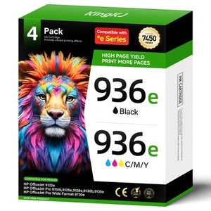 936e Ink Cartridges 4-Pack Replacement for HP 936 936e Ink Compatible for HP ... - Picture 1 of 7
