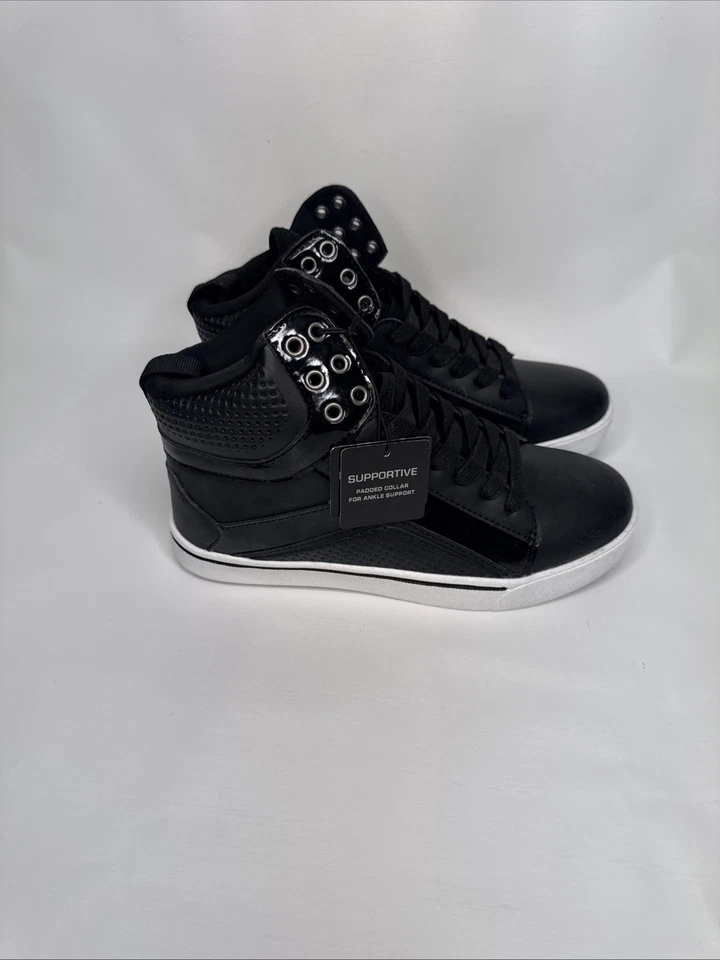 Tênis de dança Pastry feminino tamanho 7.5 preto branco conforto cano alto moda - Imagem 1 de 4