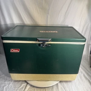 Vintage Coleman Green Metal Cooler Handles & Bottle Opener 13.5 X 22 X 16 - Picture 1 of 12