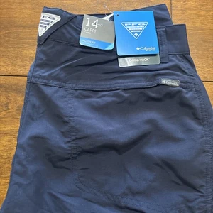Pantalones Capris Columbia PFG Omni-Sombra Talla 14 Azul, Senderismo, Camping - Imagen 1 de 14