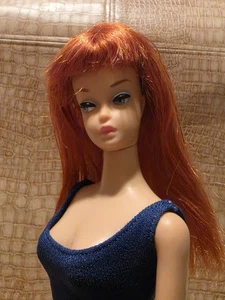 Vintage Barbie 1963 - Color N Curl - Color Magic Long Topas Perücke mit Pony - Bild 1 von 12