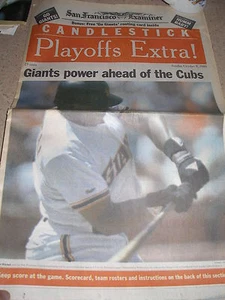 October 1989 San Francisco Examiner - NLCS Extra - Giants v Chicago Cubs A's - Picture 1 of 2
