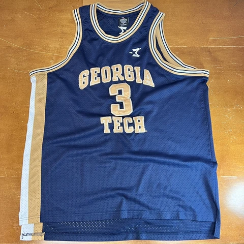 Georgia Tech Yellow Jackets Jersey Mens XL Blue Marbury NCAA Basketball Starbury Cover