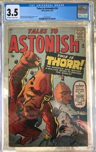 Tales to Astonish #16 (1961) CGC 3.5 -- Thorr Story; Jack Kirby & Steve Ditko - Bild 1 von 3