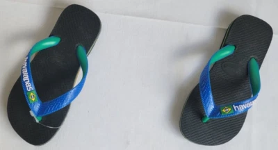 Chanclas Havaianas para niños talla 13C/1Y negras azules verdes 4123206 Foto 1 de 4