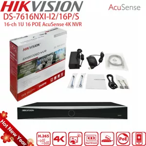 Hikvision 16CH NVR DS-7616NXI-I2/16P/S AcuSense 4K 2SATA VCA ANPR 256Mbps - Bild 1 von 8
