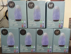 LOT OF 7 - WAYLAND SQUARE LED COLOR CHANGING SALT LAMPS NEW IN BOX - Picture 1 of 4
