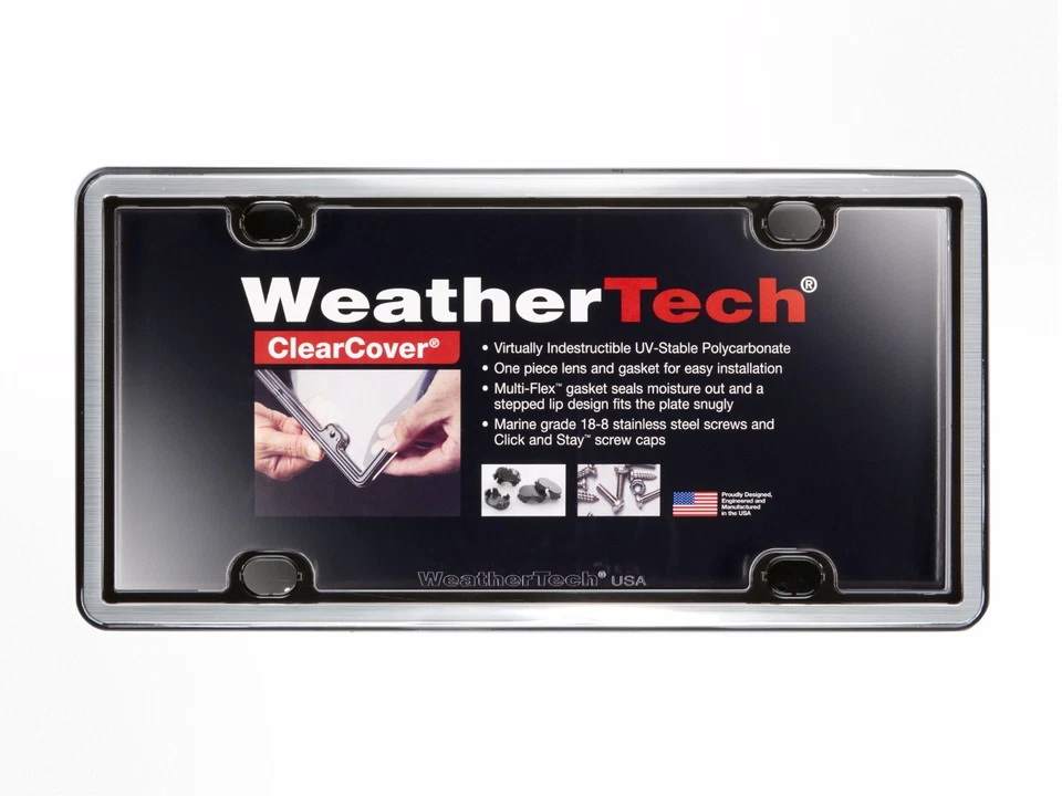 WeatherTech ClearCover License Plate Cover - Durable Frame - 1 Pack - 17 Colors! - Image 1 of 1