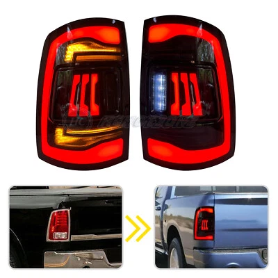 LED Tail Lights For 2009-2018 Dodge Ram 1500 2500 3500 Smoke Animation Rear Lamp - Image 1 of 4
