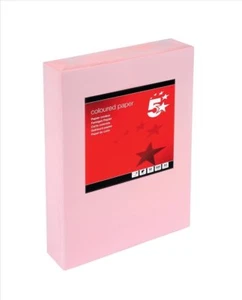 Carta per fotocopiatrici 5 stelle colorata, A4 80 g/m rosa chiaro 500 fogli - Foto 1 di 1