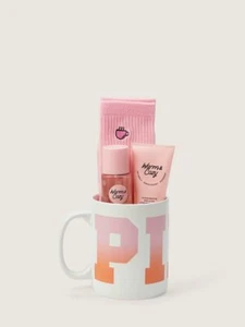 NUEVO Victoria's Secret Rosa Cálido y Acogedor Taza Set de Regalo Acogedores Calcetines, Niebla y Loción - Imagen 1 de 2
