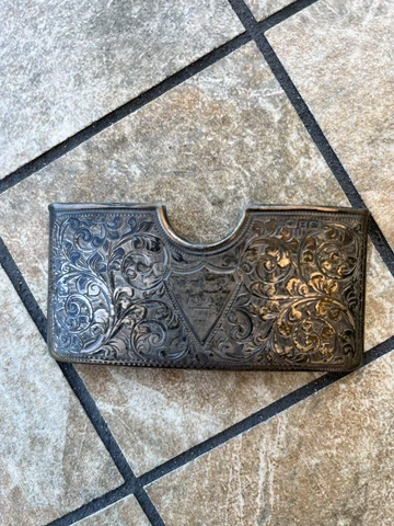 Birmingham Silver 1899 Business Card Holder, Sterling Silver Engraved Cover