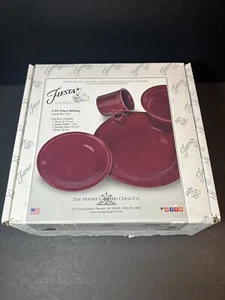 SET STOVIGLIE 4 PEZZI** FIESTA CLARET RITIRATO, COLORE RARO, SCATOLA APERTA - Foto 1 di 7