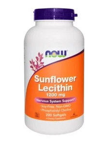 NOW FOODS GIRASOL LECITINA 1.200 MG, 200 CÁPSULAS BLANDAS - Imagen 1 de 2