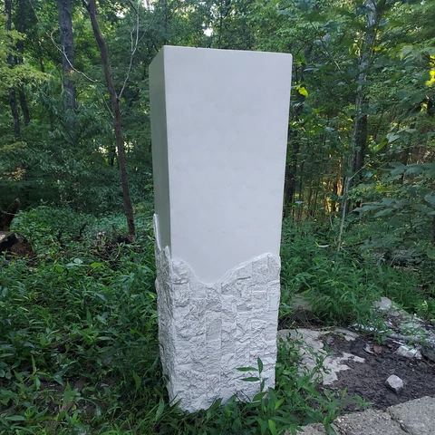 Post Modern Faux Travertine Pedestal 12 x 12 x 32 Cover